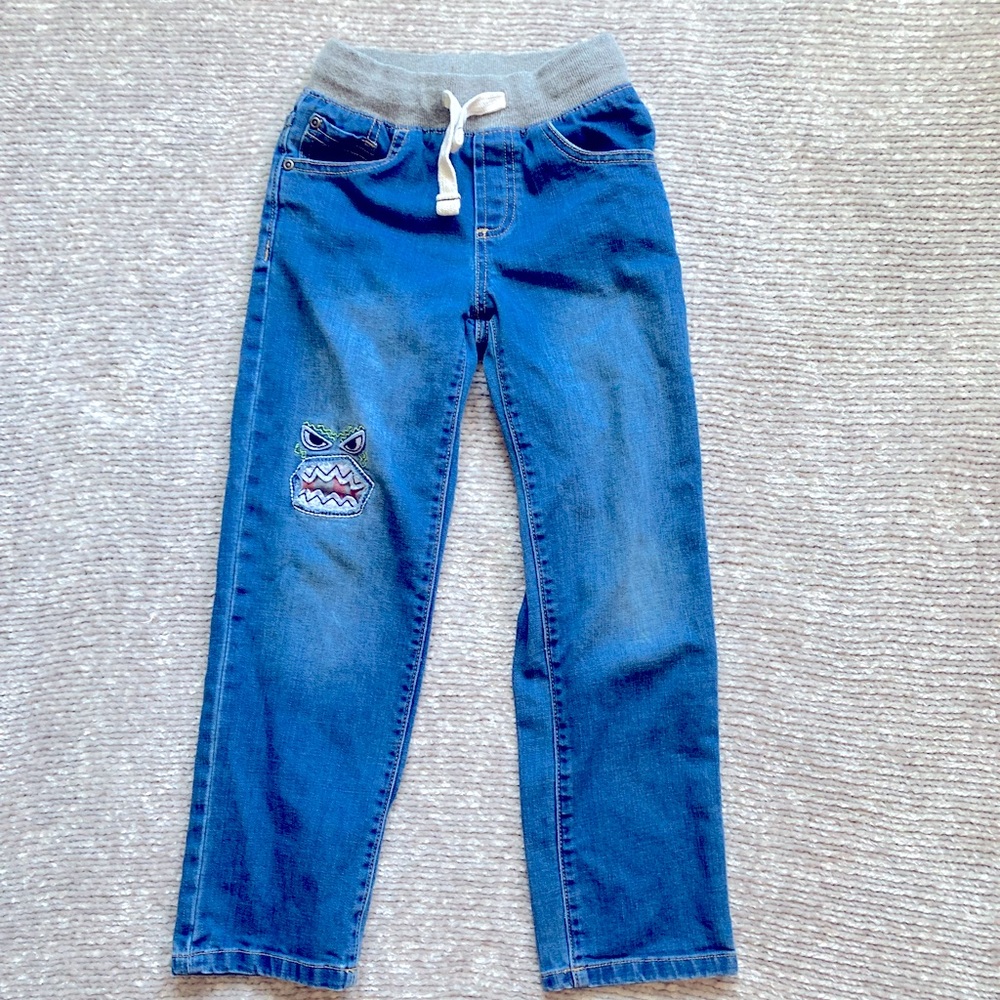 365 Kids Jeans, Monster Face, Size 6,‎ Soft Waistband, Garanimals